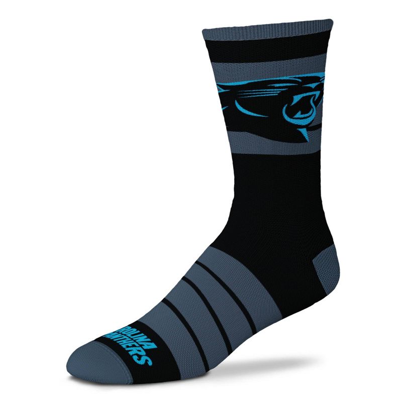 NFL Carolina Panthers Black Crew Socks - L