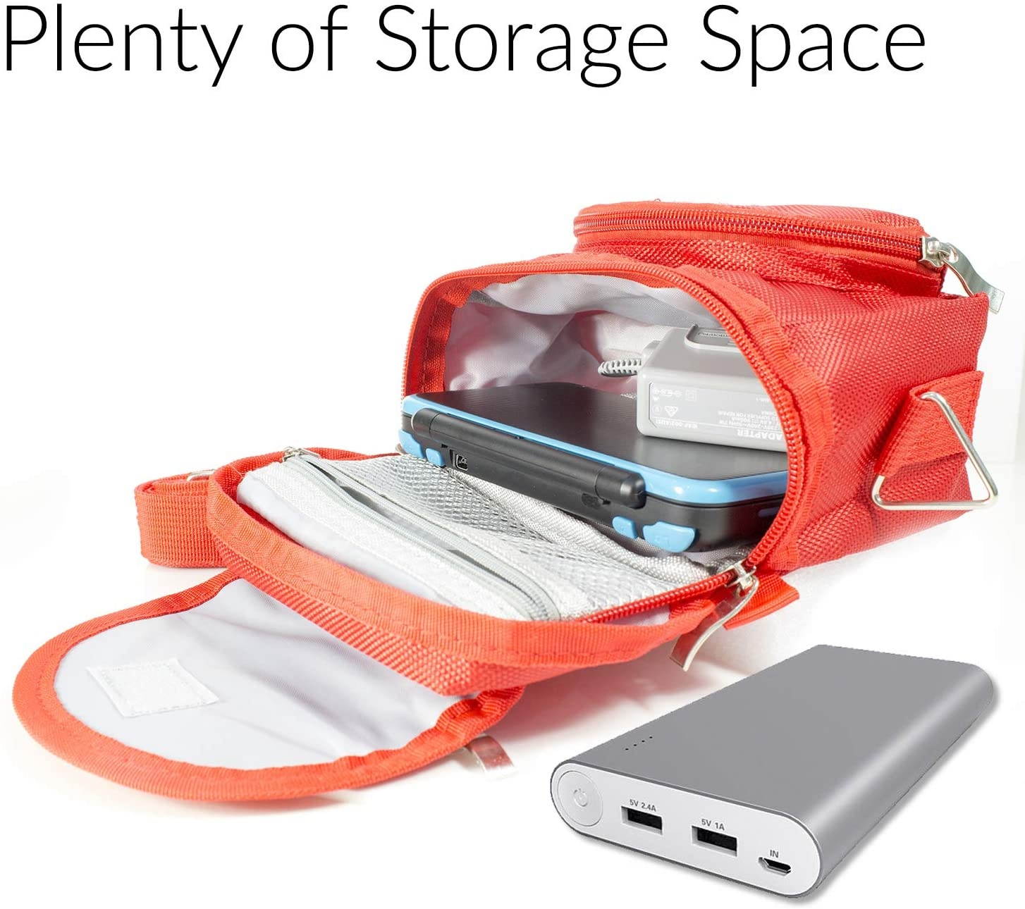 G-HUB Game & Console Travel Bag for Nintendo DS (Fits all Foldable Screen Versions including: Original DS / DSi / DS Lite / 3DS / 3DS XL / New 3DS / New 3DS XL) Red