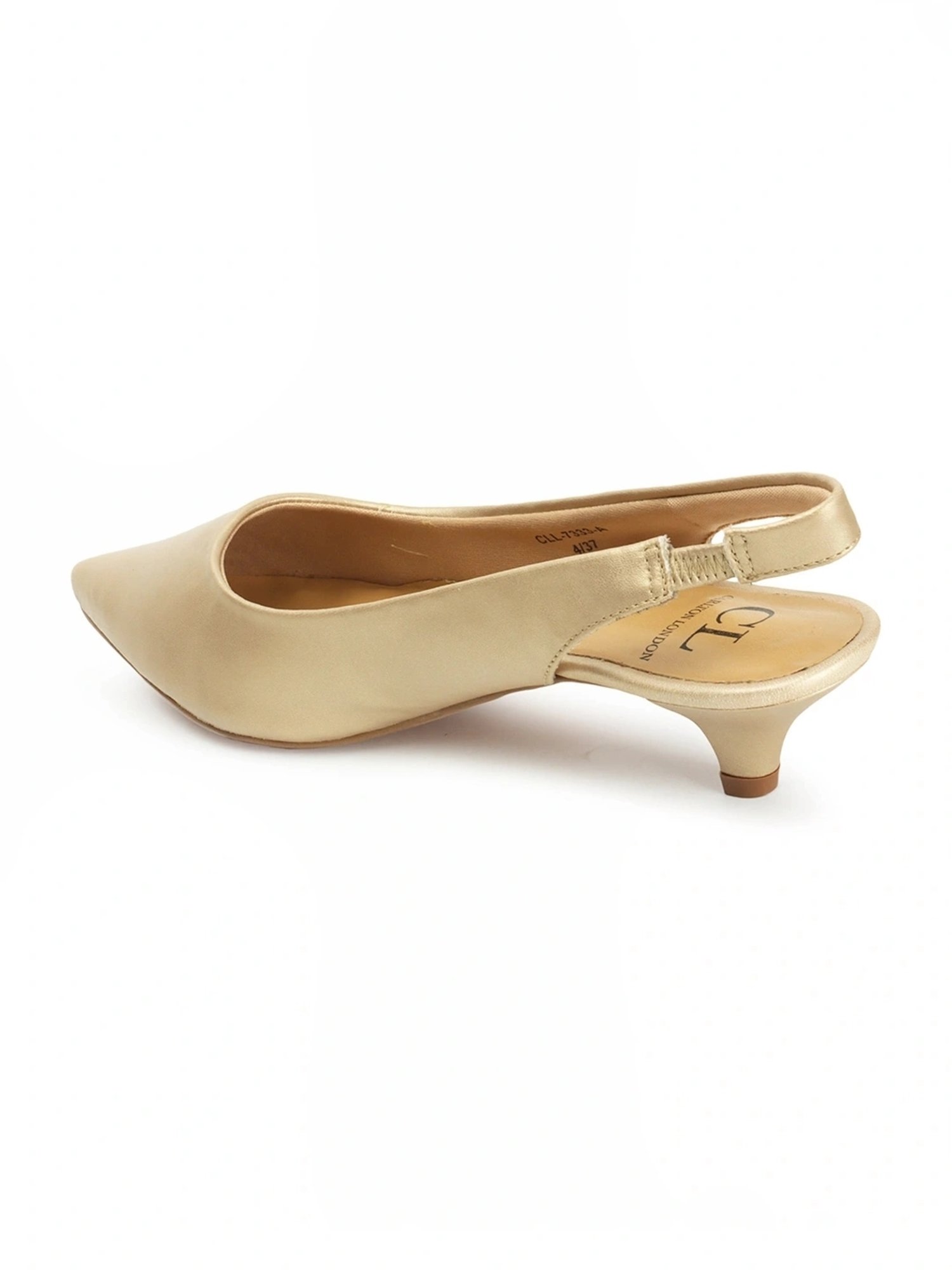 Carlton London Women's Beige Sling Back Sandals