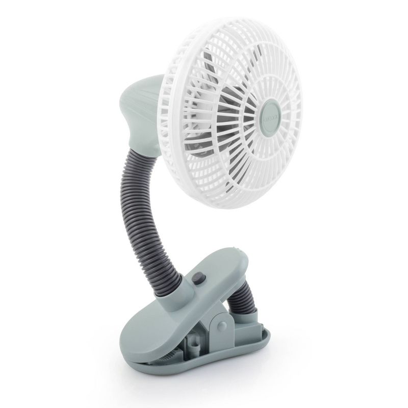 O2COOL 4&#34; Battery Powered Portable Clip Fan Gray