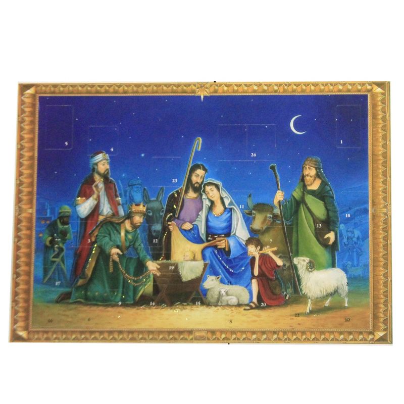 Christmas 9.5" The Nativity Advent Calendar Germany Story Told In Pictures  -  Advent Calendar