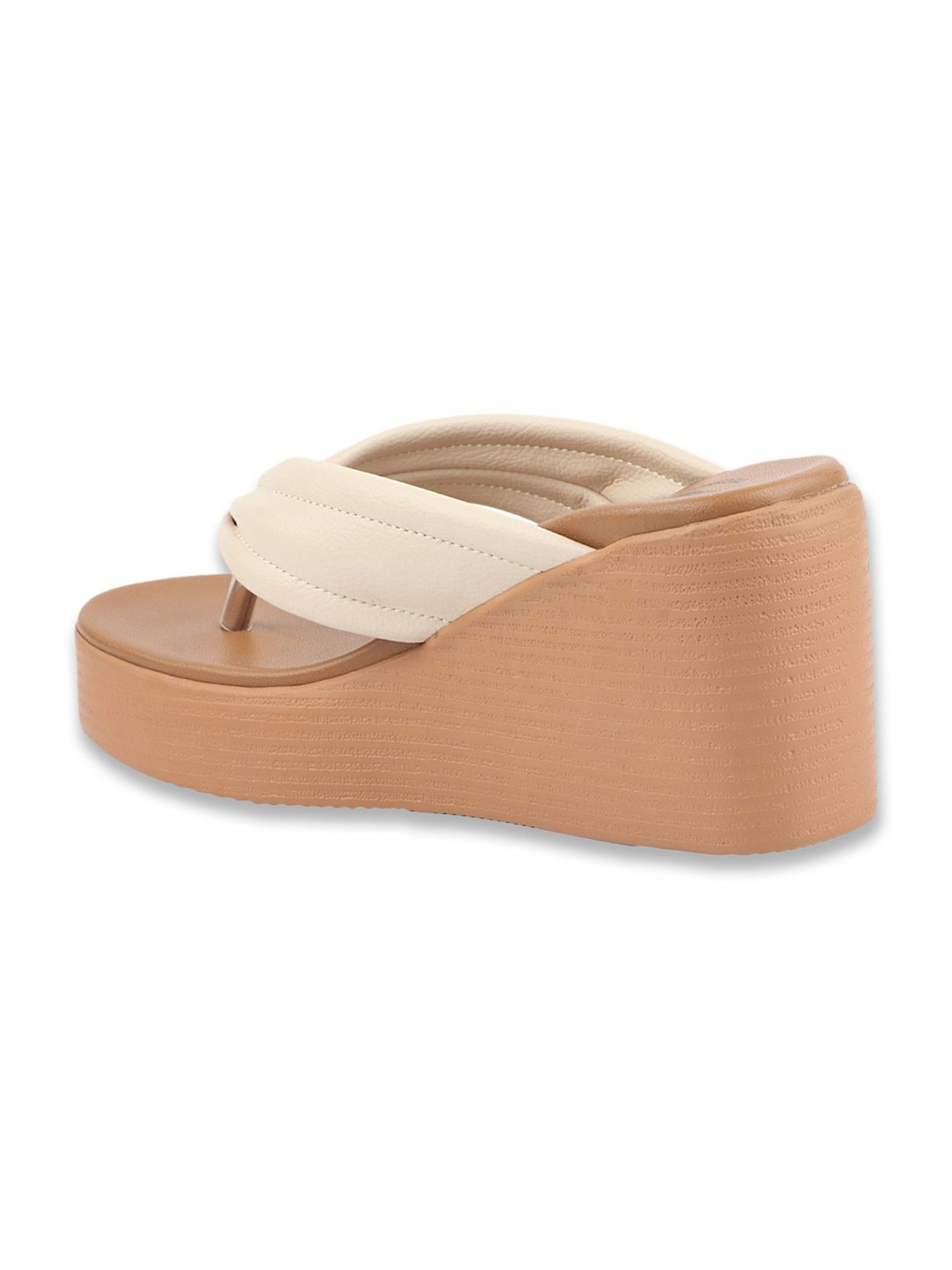 MediFeet Women's Beige Thong Wedges