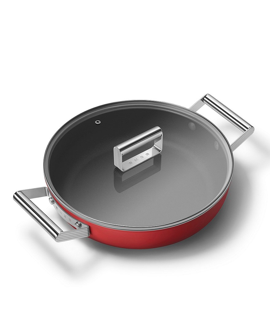 Smeg 50's Retro Style Nonstick 4-Quart Covered Saute and Brasier Pan