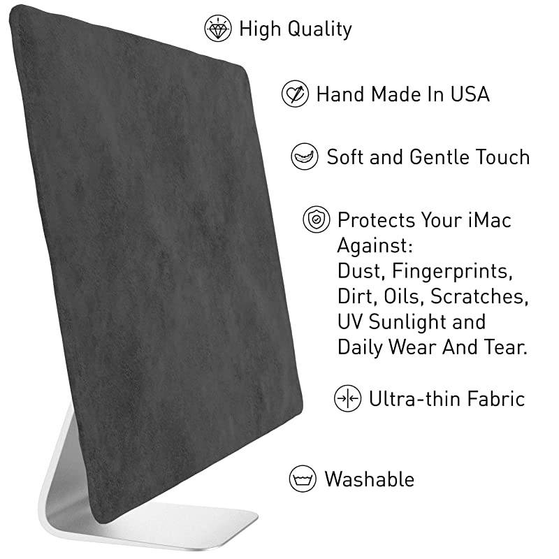 Compatible with iMac 27 inch Dust Cover Release 2020 2019 2017 Models A2115 A1862 A1419 A1312 Retina 5K 4K Computer Monitor Dust Covers Screen Protector, Gray