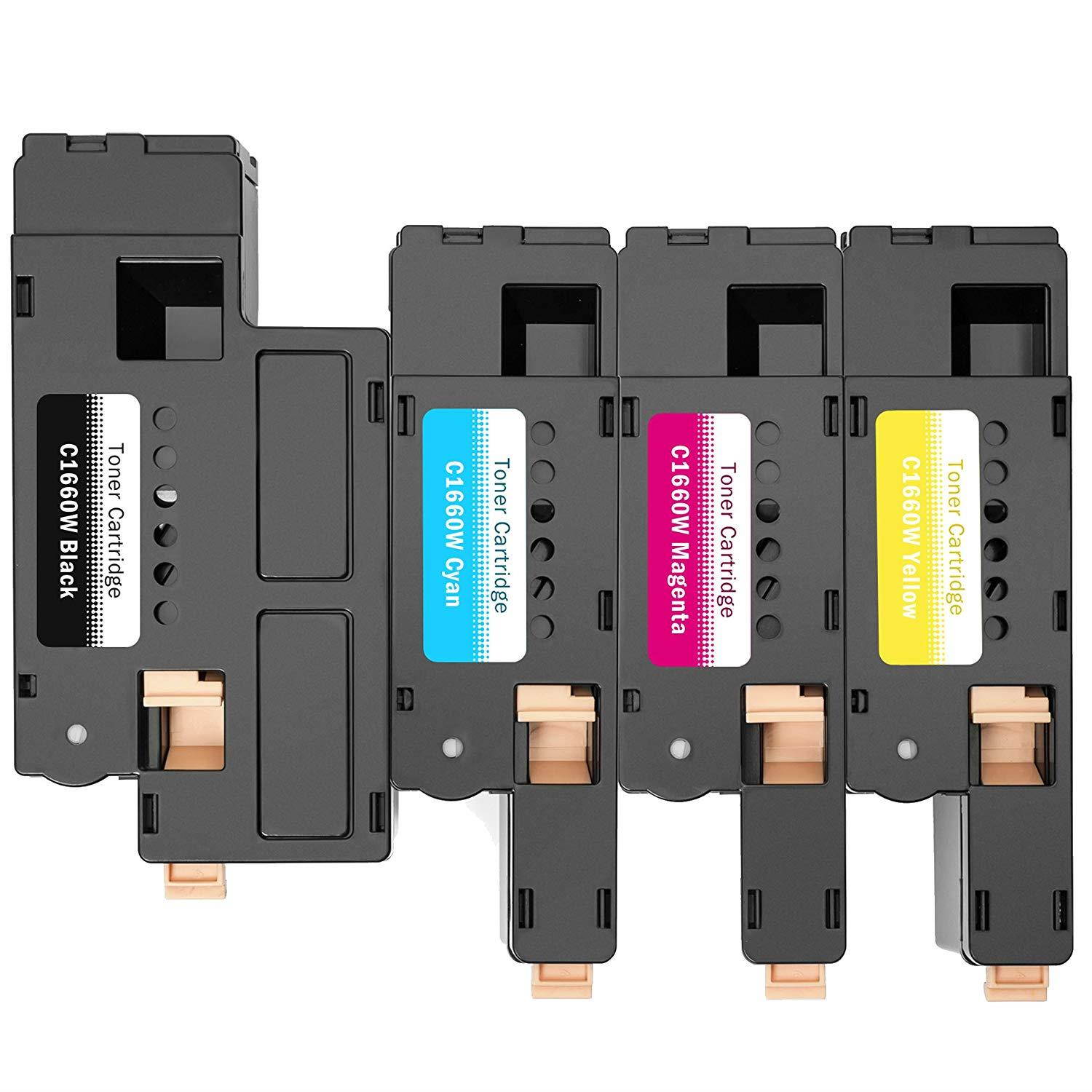 Limeink 4 Pack Compatible High Yield Laser Toner Cartridges Replacement for C1660 4G9HP (1 Black, 1 Cyan, 1 Magenta, 1 Yellow) Compatible with C1660, C1660W, C1660cnw, 1660, 1660W, 1660cnw Printers
