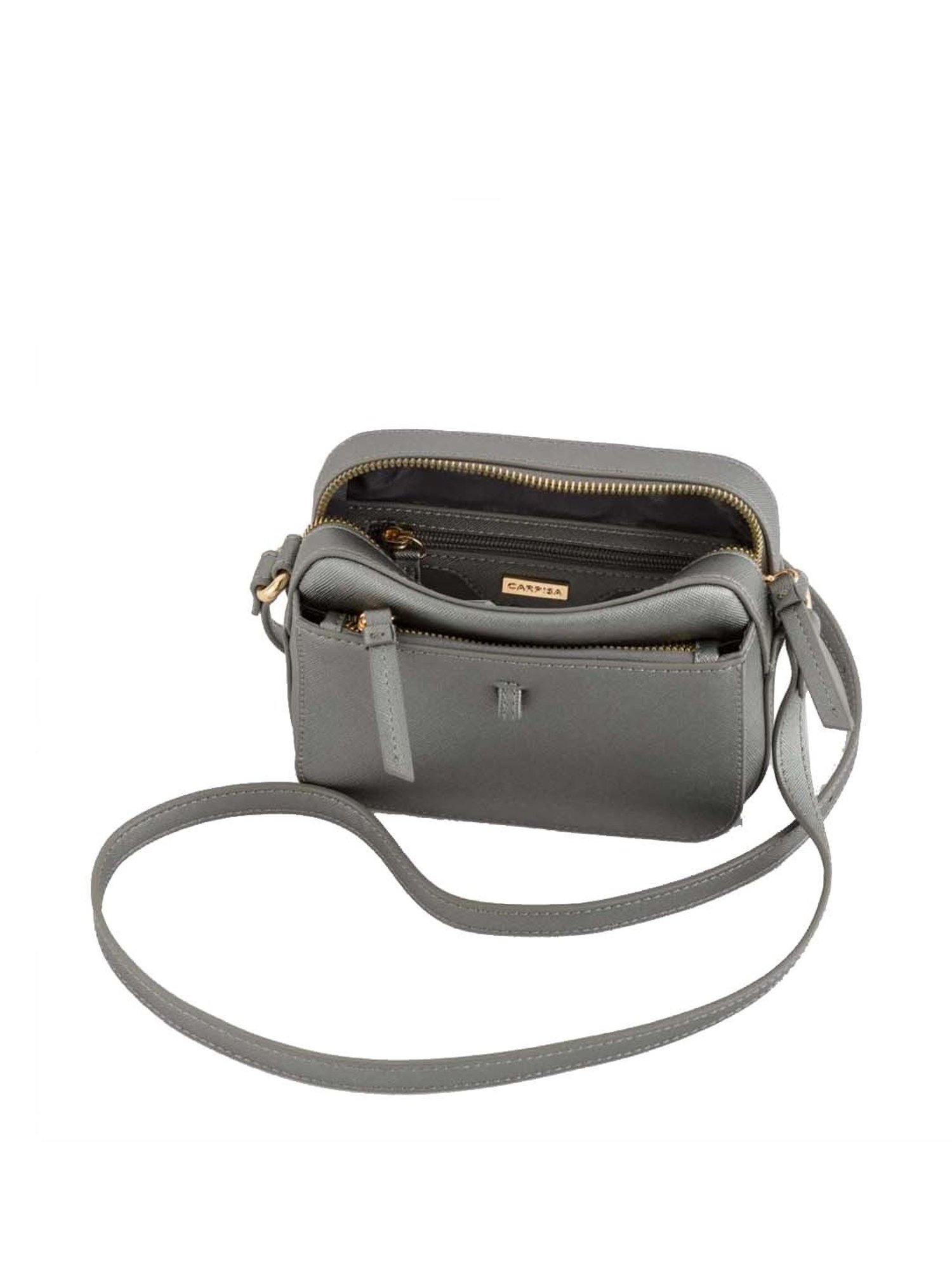 CARPISA Grey Solid Medium Sling Handbag
